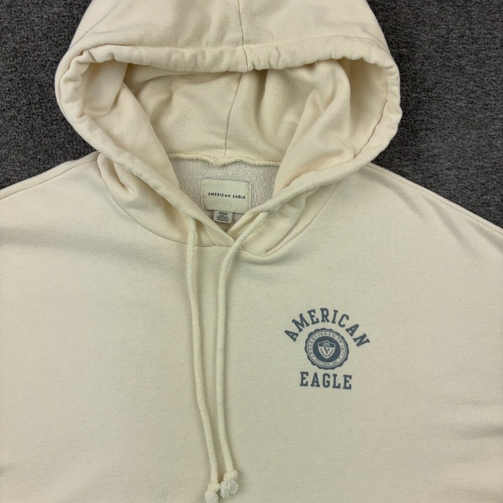 Oversized Hoodie Sweatshirt American Eagle Crop Top Pullover Loose Comfy AE M L